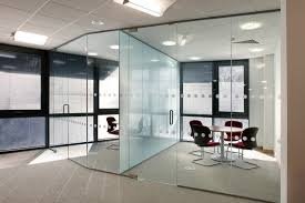 Aluminium and glass office partition