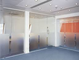 Frosted glass partition