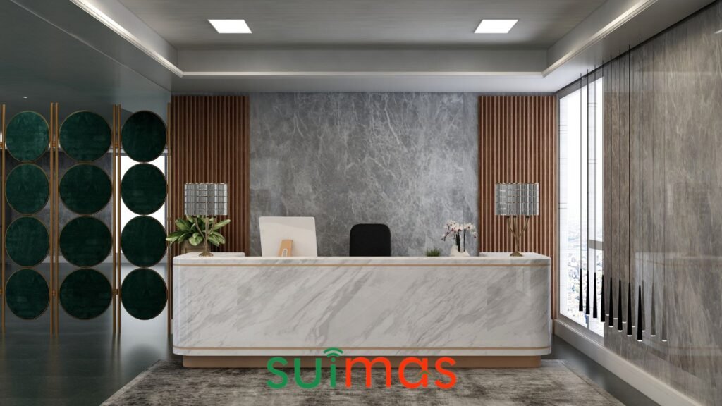 gym reception area design