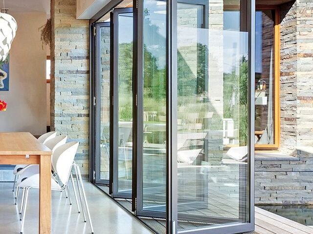 Folding Glass Doors.