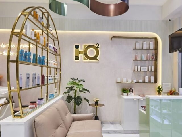 Salon Design with Waiting Area and Reception