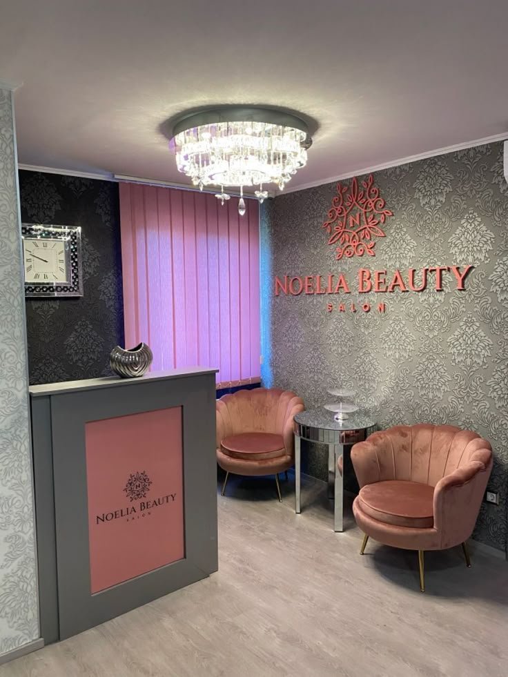 Salon Design with Waiting Area and Reception3
