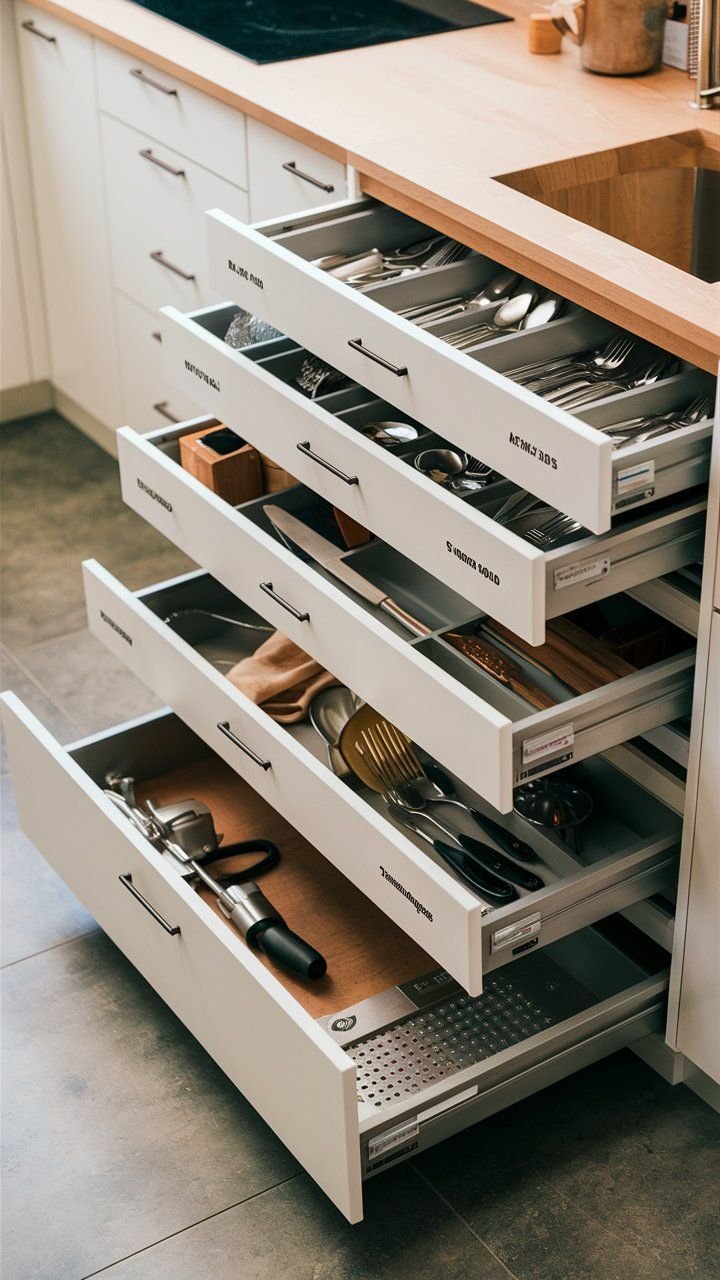 Kitchen drawers in Kenya, modern kitchen drawers, custom kitchen drawers Kenya, kitchen cabinets and drawers, wooden kitchen drawers Kenya, aluminum kitchen drawers, soft-close drawers Kenya, kitchen storage solutions Kenya, affordable kitchen drawers, kitchen interior design Kenya.
