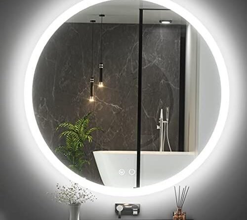 Circular Frameless Bathroom Mirror