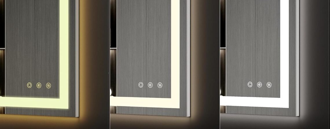 Color Temperature Adjustable LED Bathroom Mirror