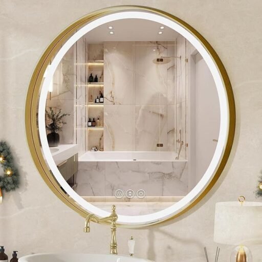 Front-Lit Round LED Bathroom Mirror