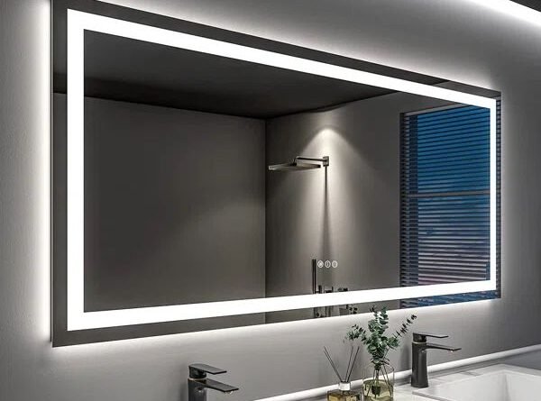 Horizontal Backlit Mirror for Bathroom