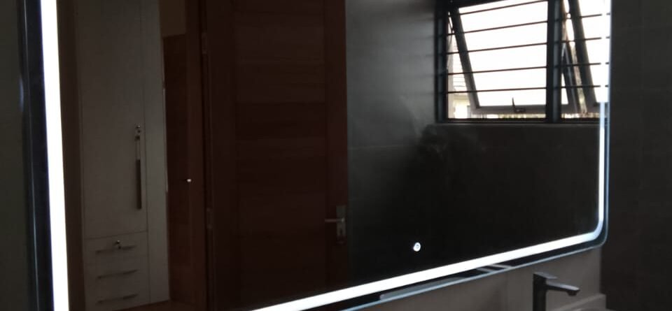 Rectangular Backlit Bathroom Mirror