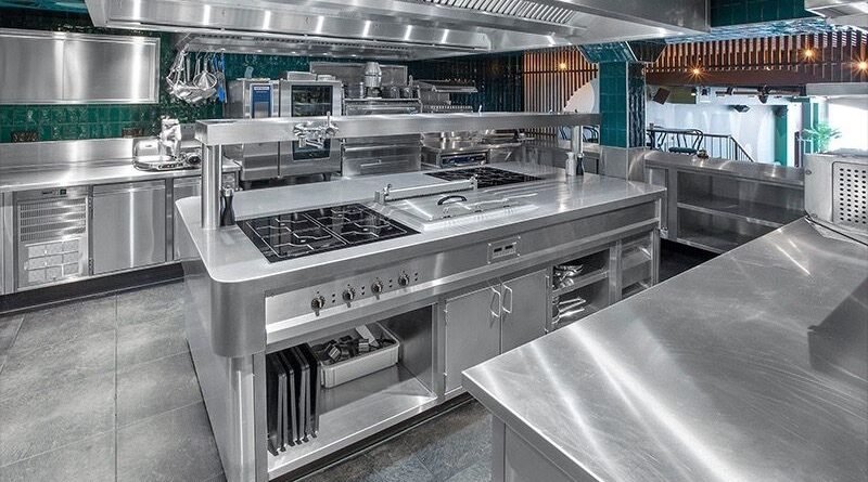 stainless steel commercial kitchen installation