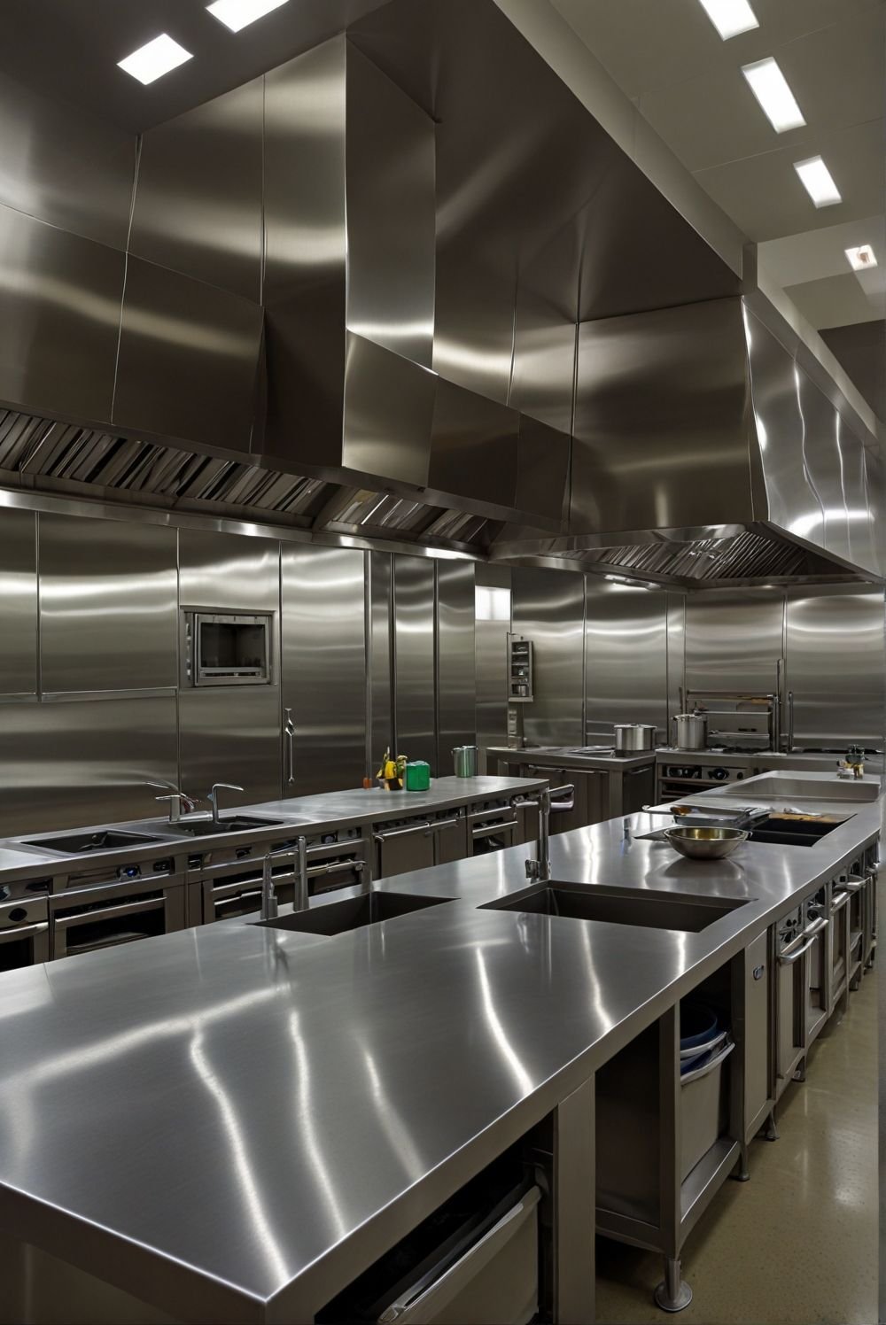 stainless steel commercial kitchen installation1