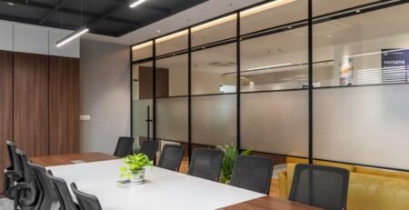 frameless aluminium glass partitions for offices in Westlands Suimas Interiors