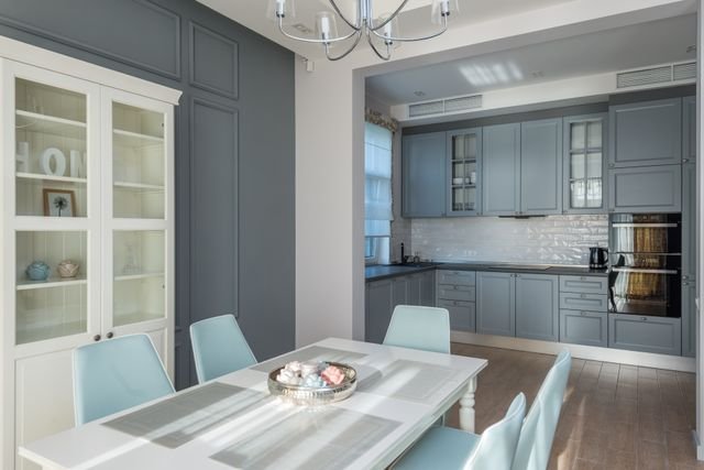 Sky Blue and Grey home interior design