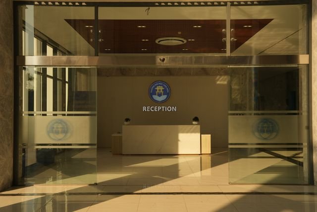 Suimas Interiors Corporate Office Frosted Glass Branding