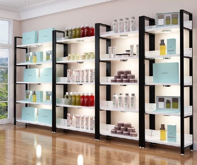Suimas Interiors shelving installation services intergrated with Lighting