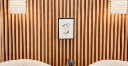 Suimas Interiors vertical fluted panels installation for office reception Nairobi